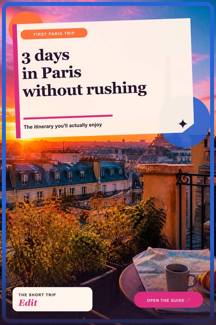 Three days in Paris travel guide